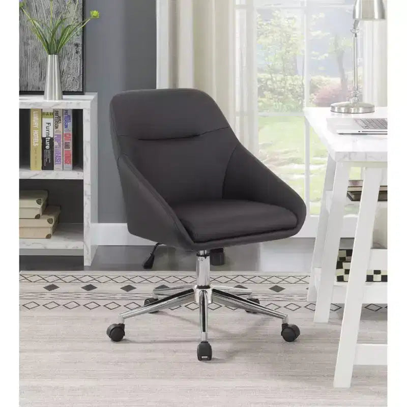 Sedia da ufficio Simple Relax imbottita in similpelle con 5 ruote piroettanti
