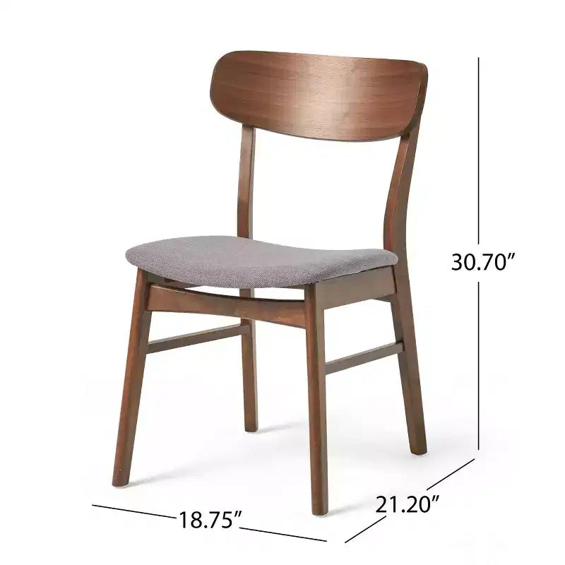 Set da pranzo Iriat Mid Century Modern 5 pezzi in legno rivestito in tessuto