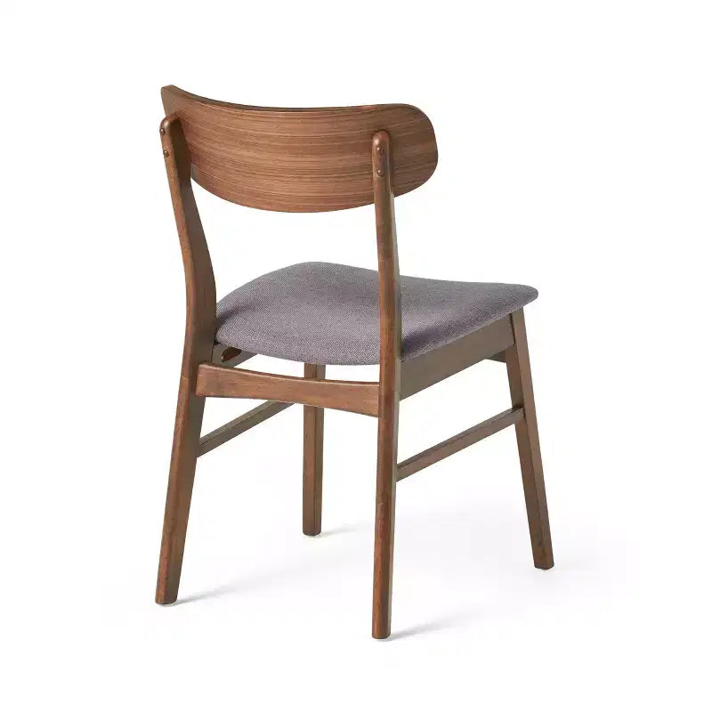 Set da pranzo Iriat Mid Century Modern 5 pezzi in legno rivestito in tessuto
