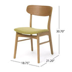 Set da pranzo Iriat Mid Century Modern 5 pezzi in legno rivestito in tessuto