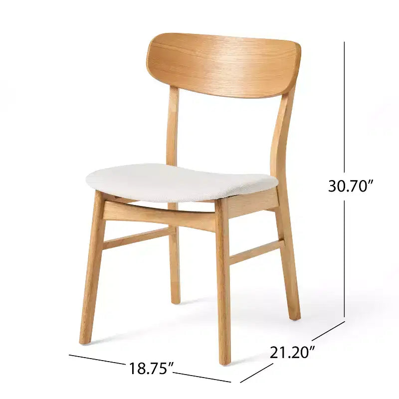Set da pranzo Iriat Mid Century Modern 5 pezzi in legno rivestito in tessuto
