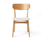 Set da pranzo Iriat Mid Century Modern 5 pezzi in legno rivestito in tessuto