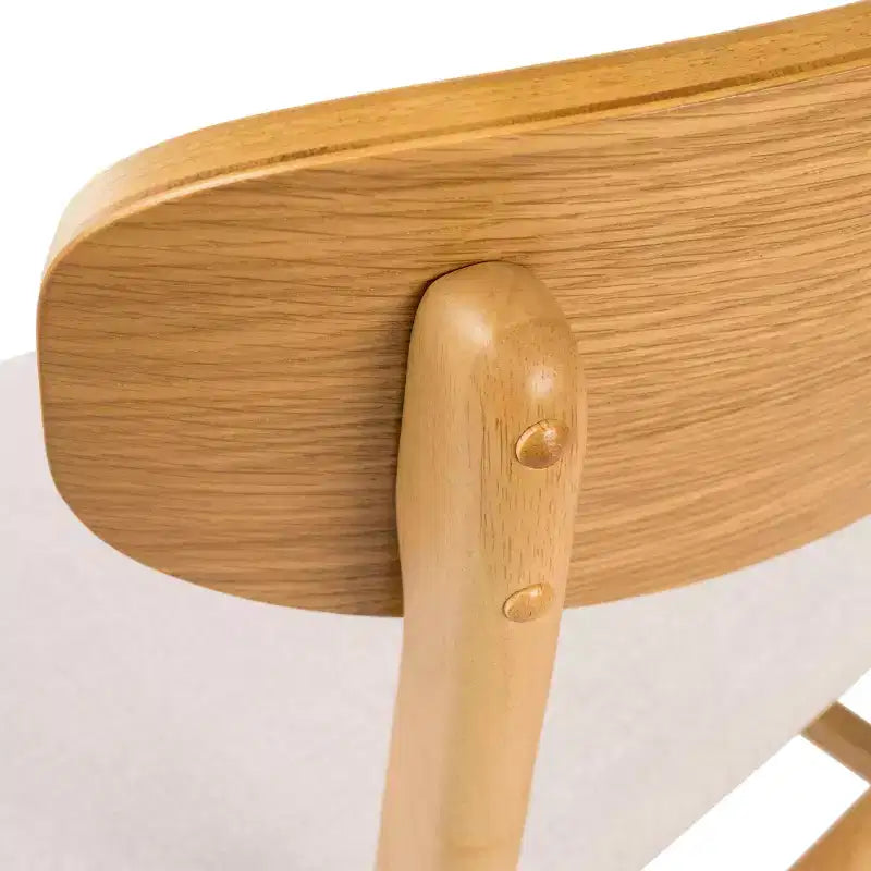Set da pranzo Iriat Mid Century Modern 5 pezzi in legno rivestito in tessuto