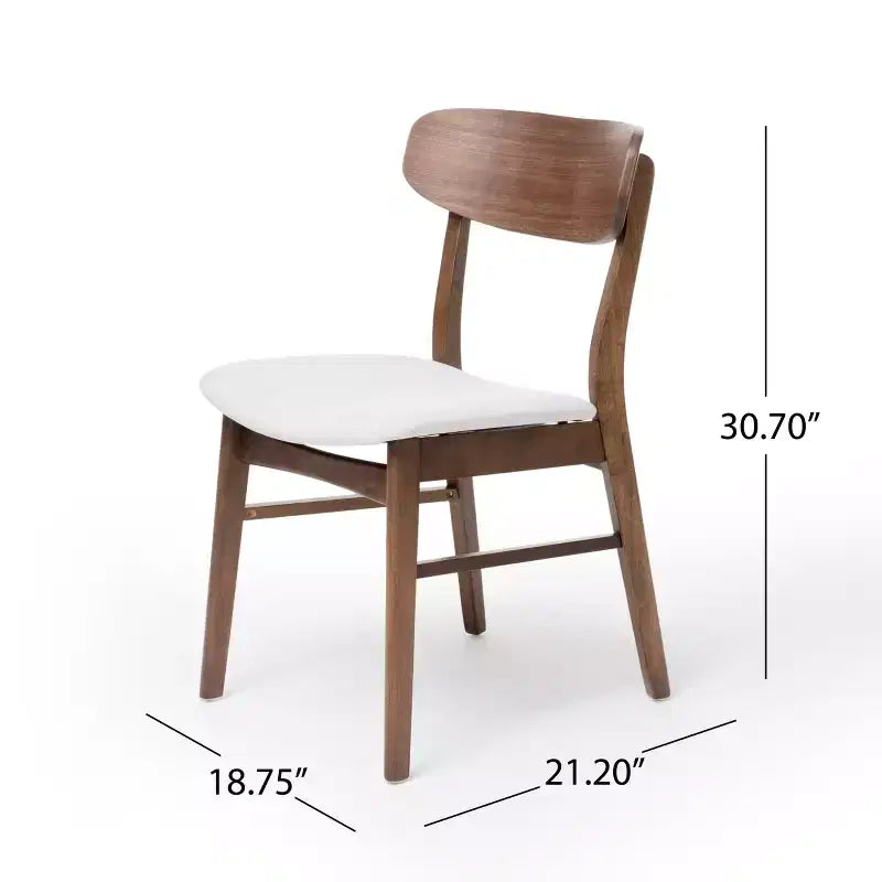 Set da pranzo Iriat Mid Century Modern 5 pezzi in legno rivestito in tessuto
