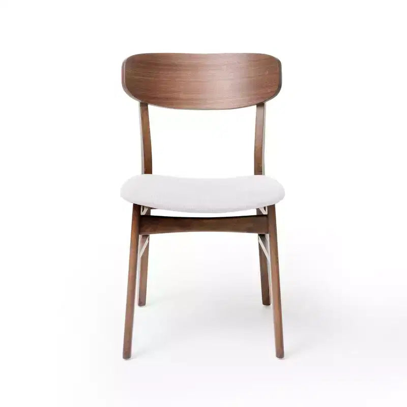 Set da pranzo Iriat Mid Century Modern 5 pezzi in legno rivestito in tessuto