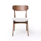 Set da pranzo Iriat Mid Century Modern 5 pezzi in legno rivestito in tessuto