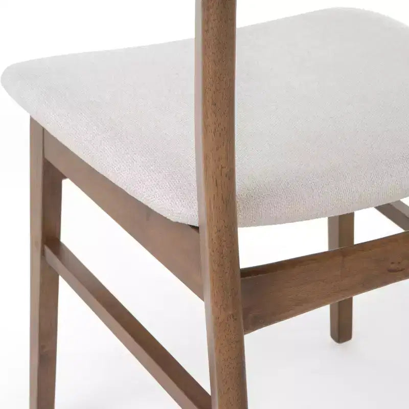 Set da pranzo Iriat Mid Century Modern 5 pezzi in legno rivestito in tessuto