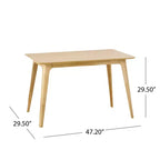Set da pranzo Iriat Mid Century Modern 5 pezzi in legno rivestito in tessuto