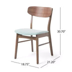 Set da pranzo Iriat Mid Century Modern 5 pezzi in legno rivestito in tessuto