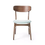 Set da pranzo Iriat Mid Century Modern 5 pezzi in legno rivestito in tessuto