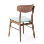 Set da pranzo Iriat Mid Century Modern 5 pezzi in legno rivestito in tessuto