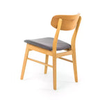 Set da pranzo Iriat Mid Century Modern 5 pezzi in legno rivestito in tessuto