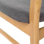 Set da pranzo Iriat Mid Century Modern 5 pezzi in legno rivestito in tessuto