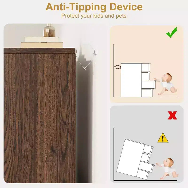 Cassettiera a 4 cassetti per camera da letto, armadietto organizer in legno con cassetti grandi, comodino per soggiorno o ingresso, noce