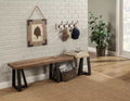 Prairie Dining Bench, Natural/Black