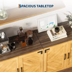 31.5 Mobile Buffet Credenza con Contenitore, Mobile Contenitore Buffet da Cucina Bar Caffè con Ante e Ripiano Regolabile, per Soggiorno e Sala da Pranzo
