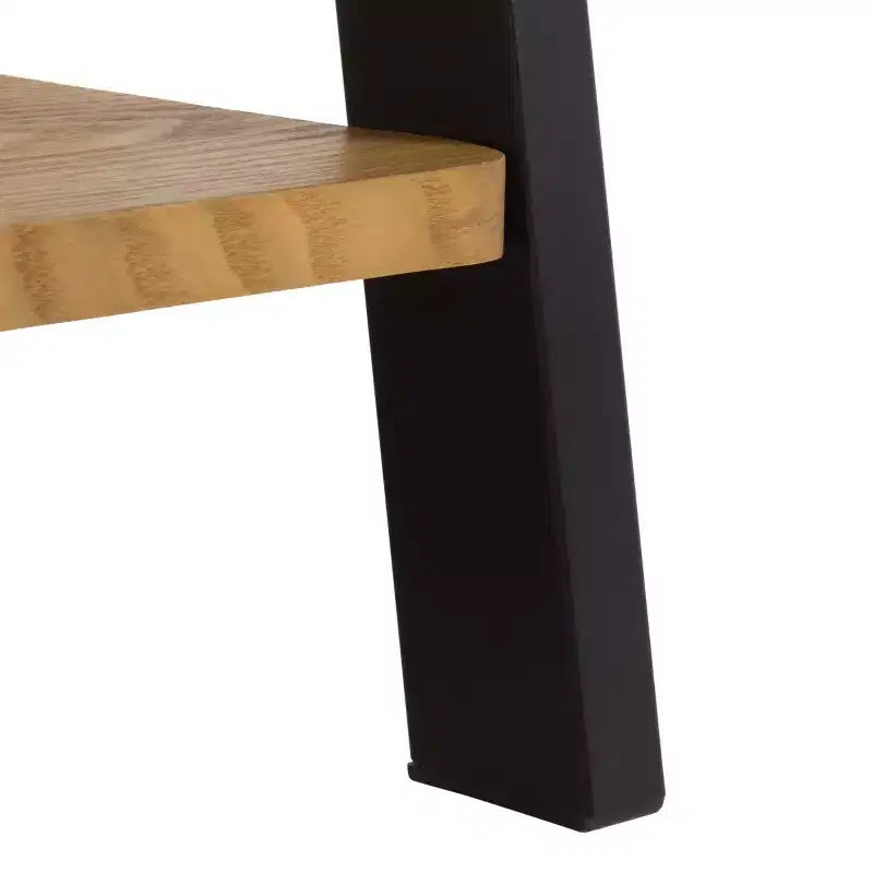 Mensola Isaac in ferro/legno - Naturale/Nero