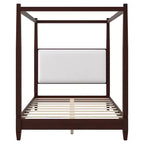 Letto a baldacchino con testiera imbottita