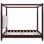 Letto a baldacchino con testiera imbottita