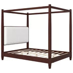 Letto a baldacchino con testiera imbottita