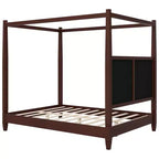 Letto a baldacchino con testiera imbottita