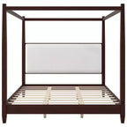 Letto a baldacchino con testiera imbottita