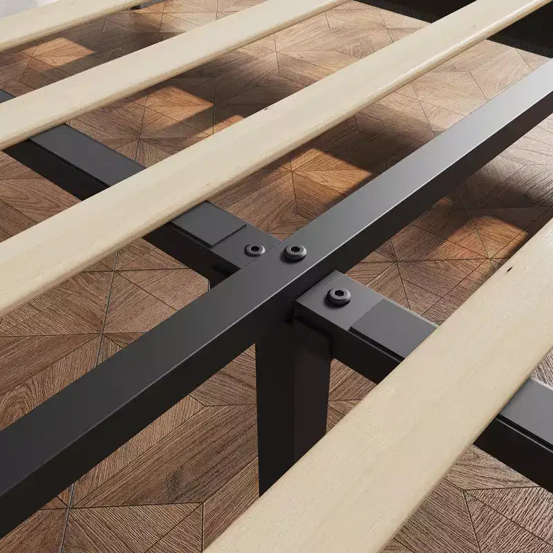 Struttura letto imbottita con testiera regolabile e doghe in legno, nessun box spring richiesto, silenziosa, facile da montare, moderna, singolo/matrimoniale, beige