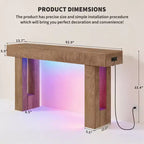 Console, Tavolo Rettangolare da Divano in Legno da 63 pollici con Ripiano, Tavolino Stretto per Ingresso, Corridoio, Foyer