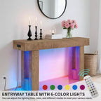 Console, Tavolo Rettangolare da Divano in Legno da 63 pollici con Ripiano, Tavolino Stretto per Ingresso, Corridoio, Foyer
