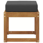Sgabello Panca Naturale e Antracite 43 x 43 x 37 cm
