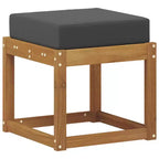 Sgabello Panca Naturale e Antracite 43 x 43 x 37 cm