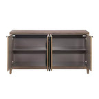 Credenza/mobile basso 4 ante Gree da 149,86 cm, stile moderno di metà secolo, tessitura 3D