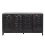 Credenza/mobile basso 4 ante Gree da 149,86 cm, stile moderno di metà secolo, tessitura 3D