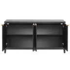 Credenza/mobile basso 4 ante Gree da 149,86 cm, stile moderno di metà secolo, tessitura 3D