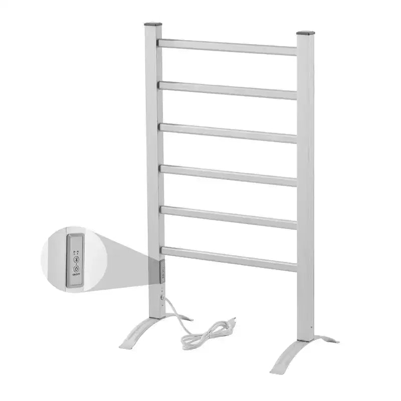 Scaldasalviette a 6 barre, scaldasalviette da bagno indipendente o a parete, scaldasalviette plug-in, impermeabile IP56 per bagno, spa